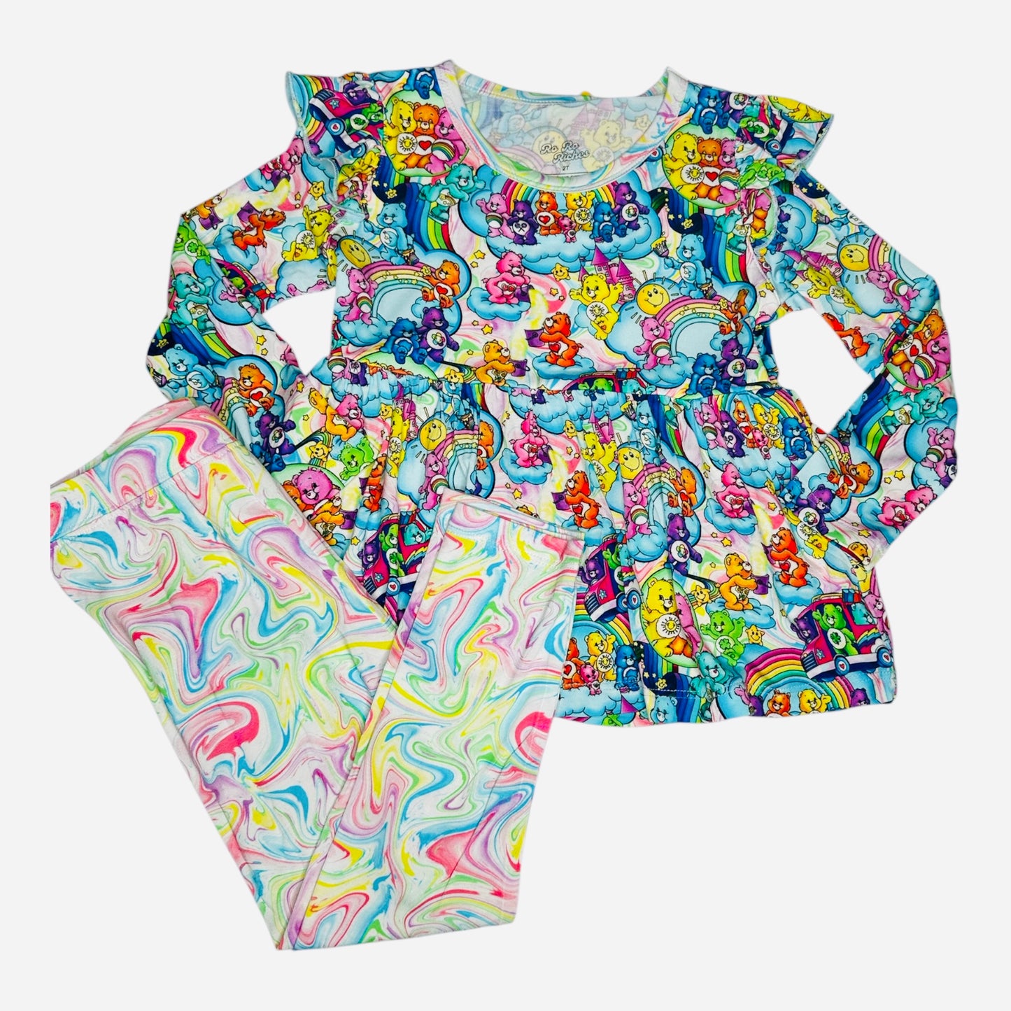Cozy Hugs Flutter Sleeve and Pant Peplum Set