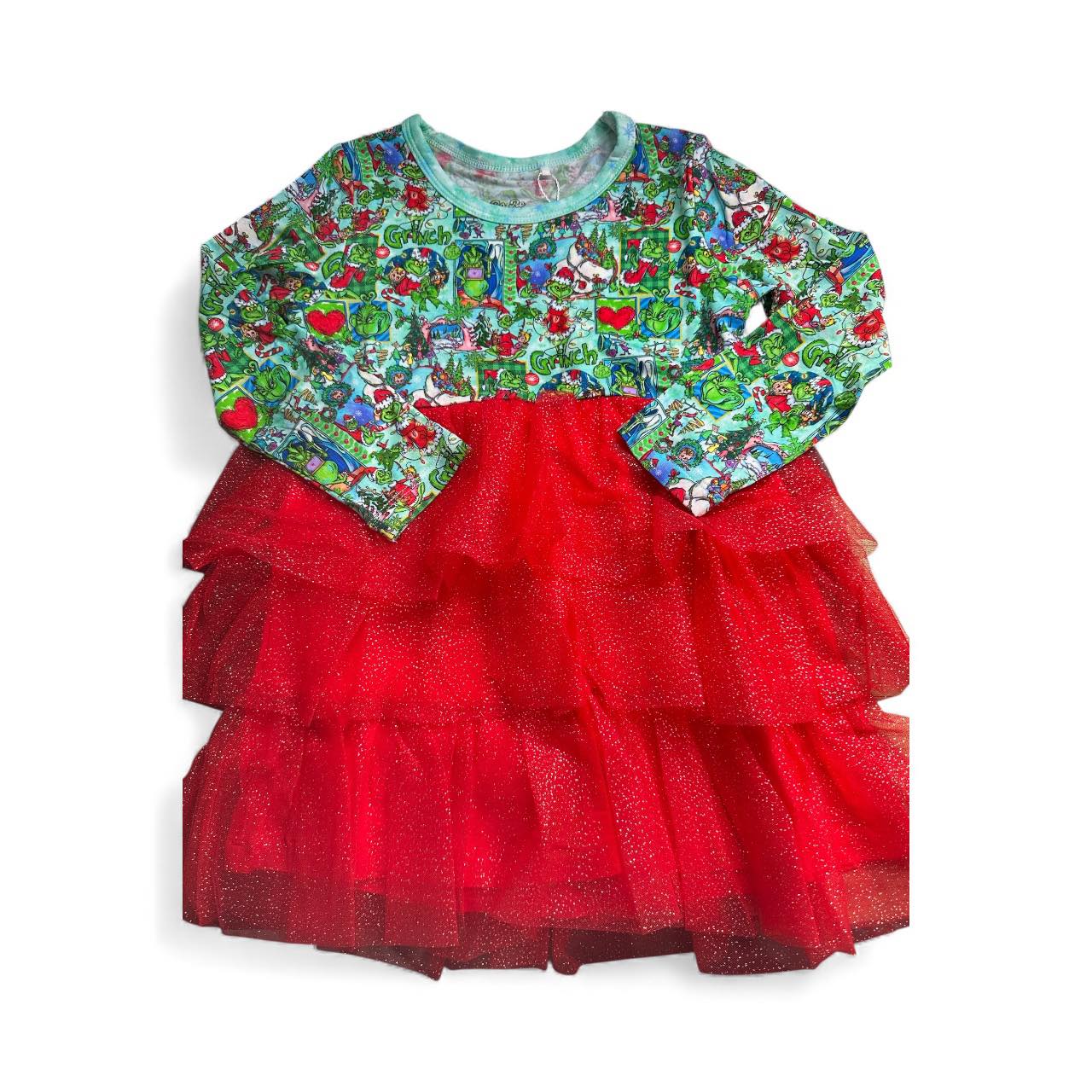 Green & Merry Bamboo Tulle Dress