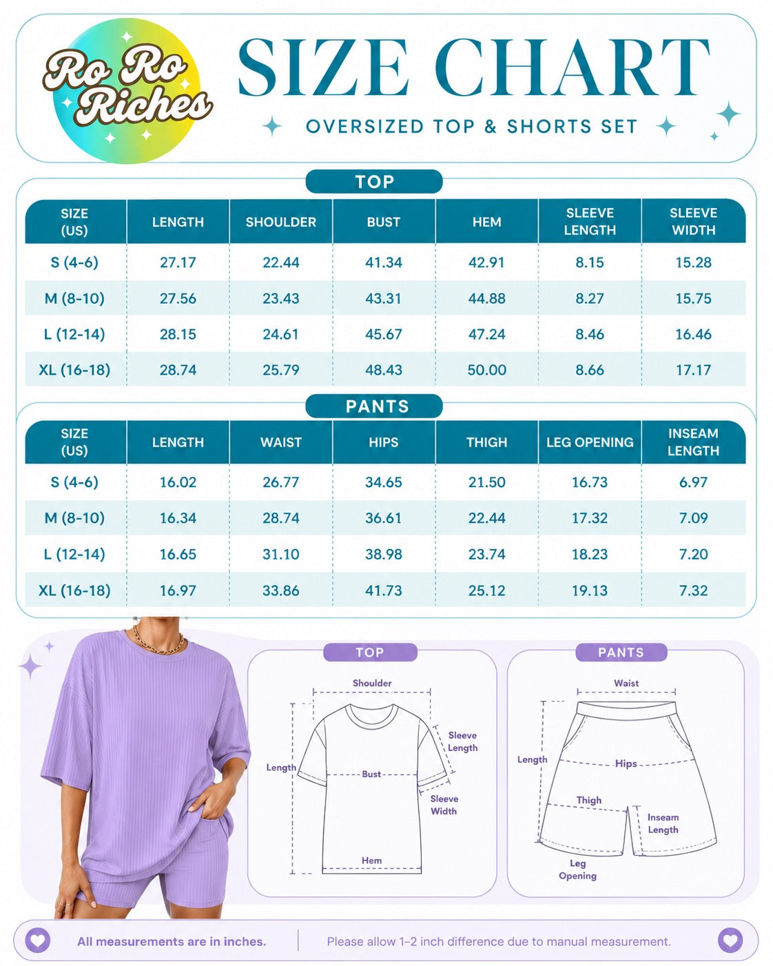 Lavender Oversized T-Shirt and Biker Shorts Set