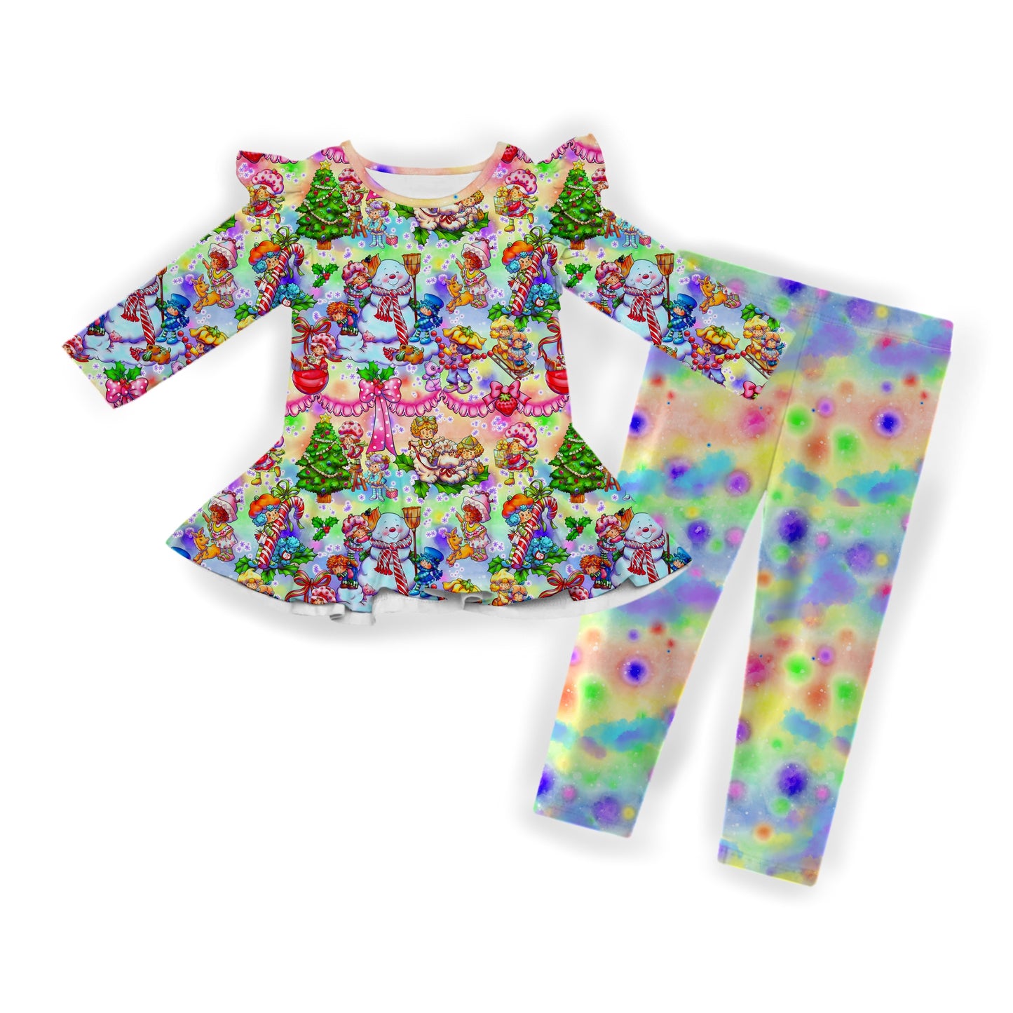 Merry Berryland Flutter Sleeve Peplum Set