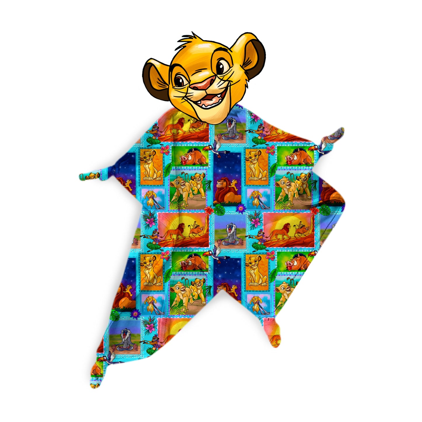 Wildflower Lion 14"x14" Bamboo Lovey