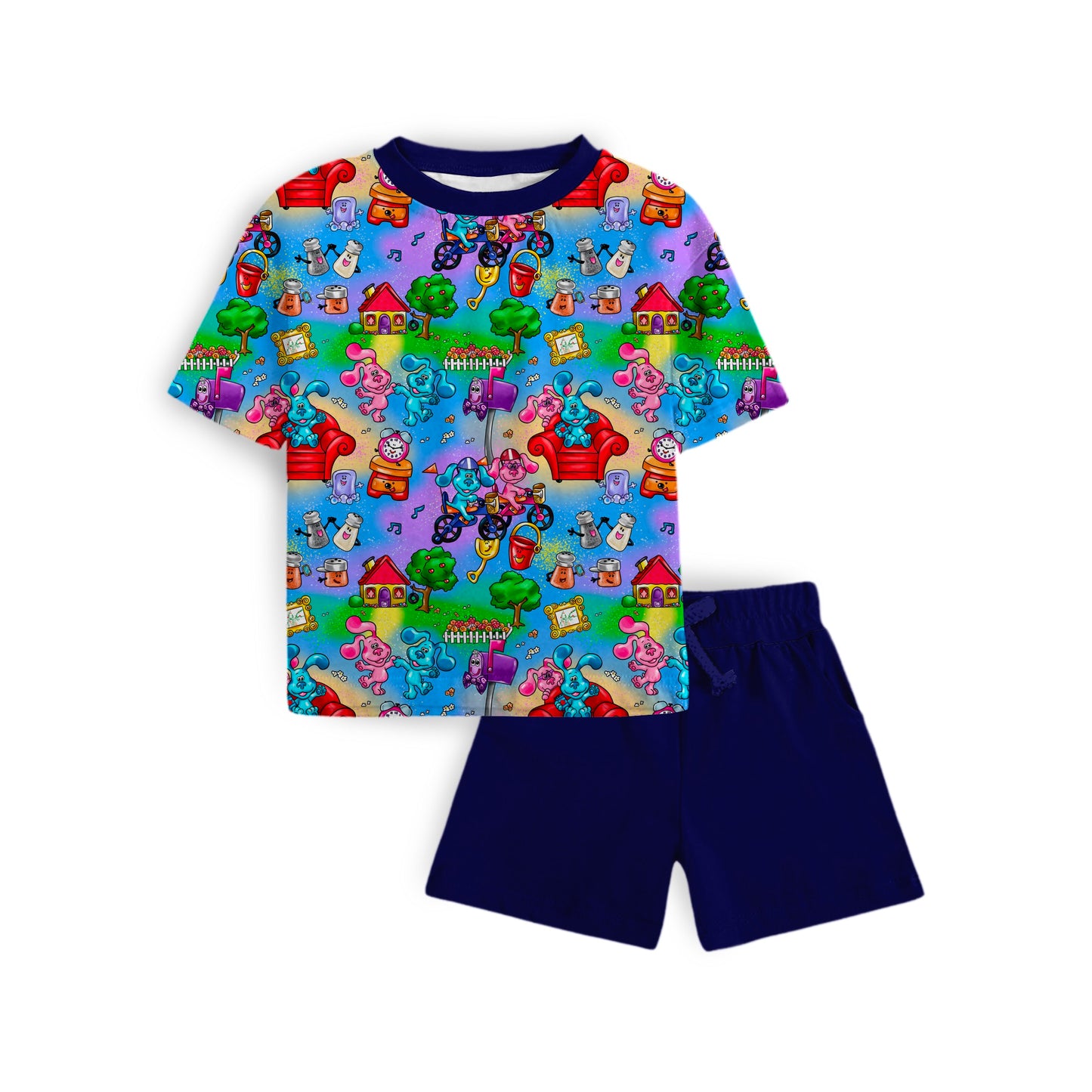 Smart Pups Tee and Short Daywear Set