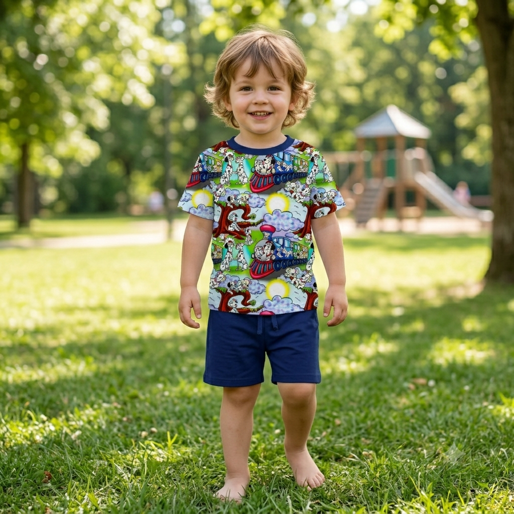 Puppy Express Tee and Short Daywear Set