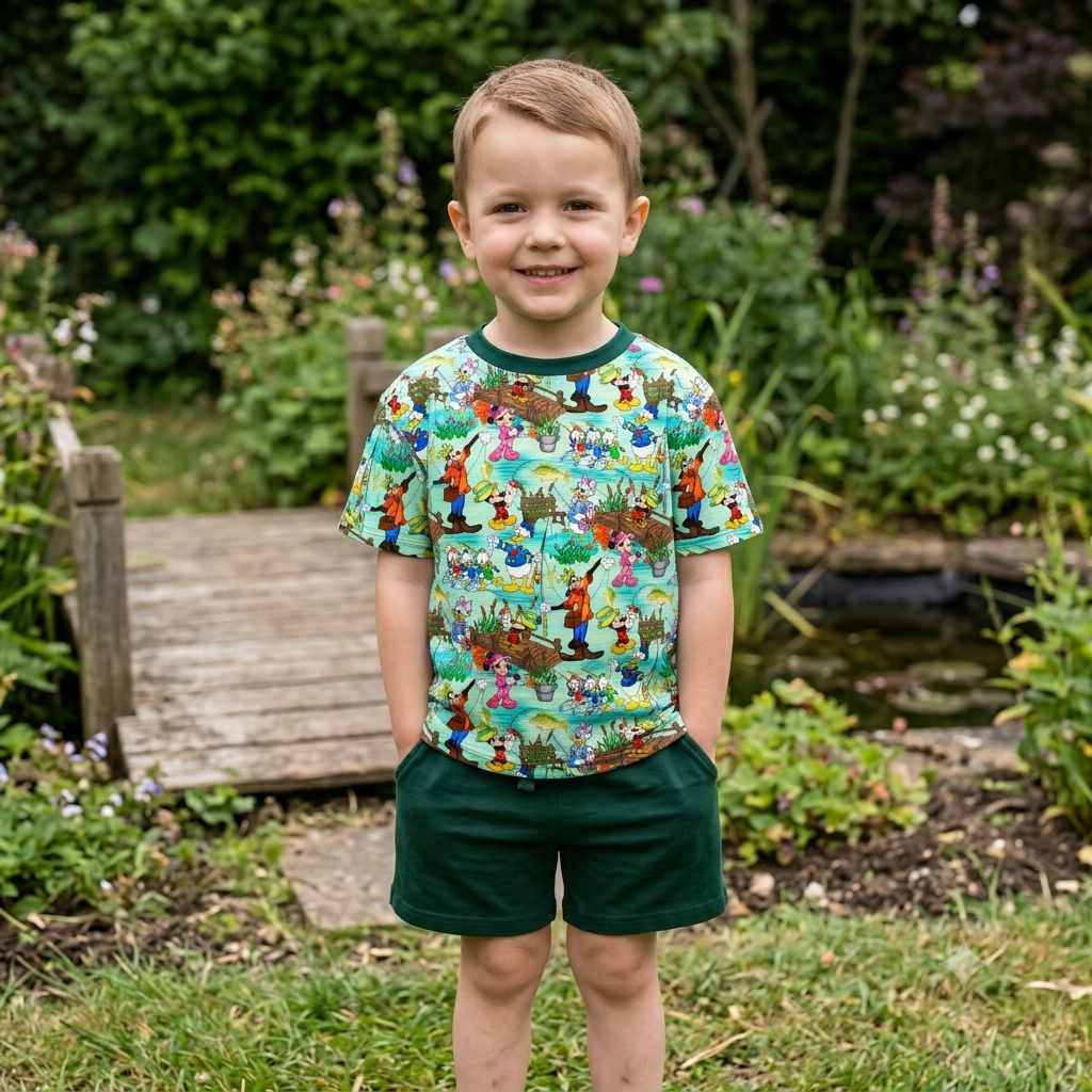 Reel Fun Tee and Short Daywear Set