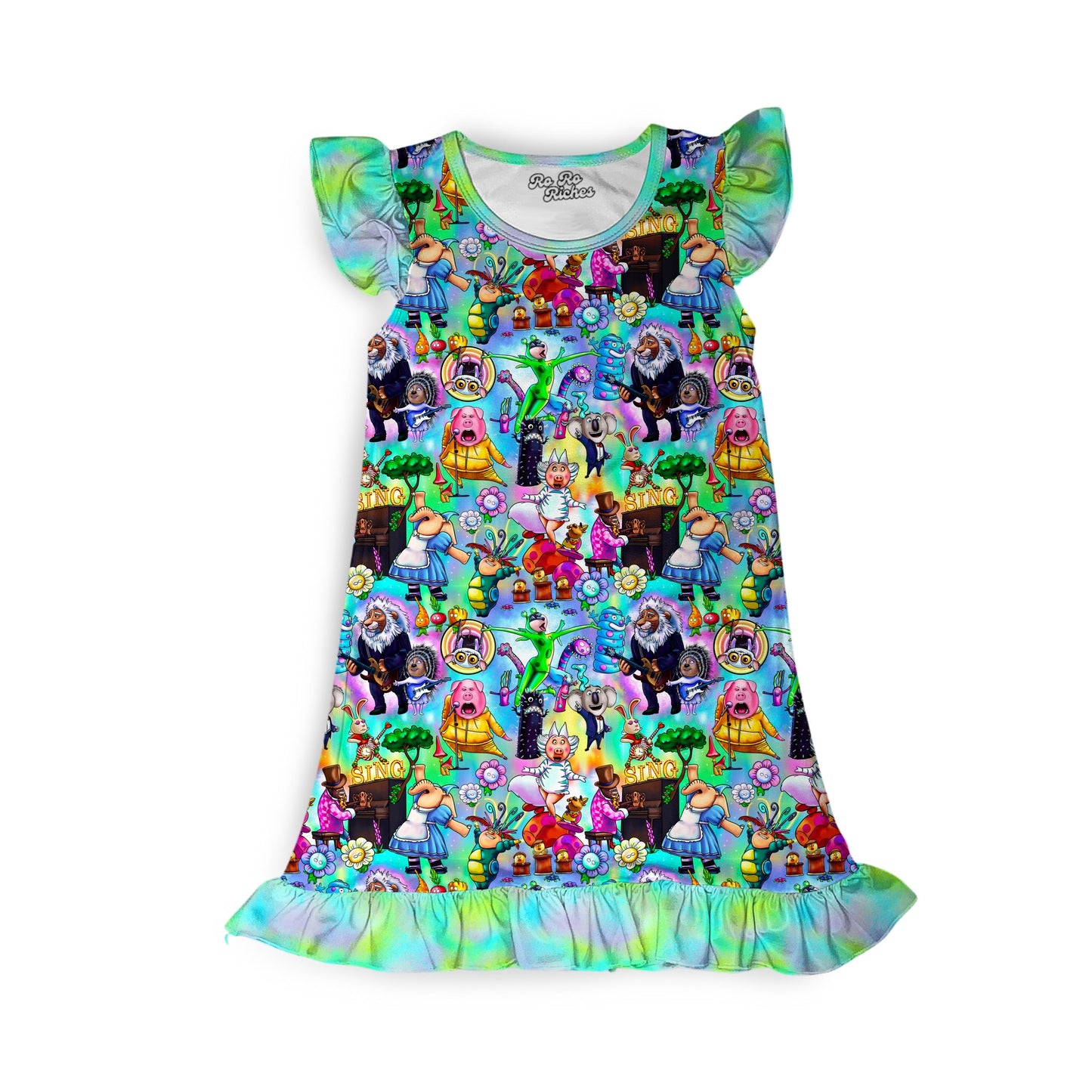 Theater Magic Flutter Sleeve Gown