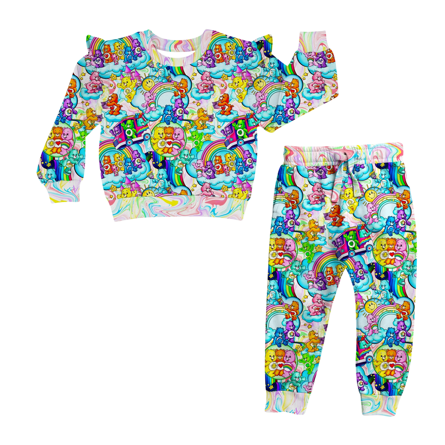 Cozy Hugs Flutter Sleeve French Terry Crewneck and Joggers