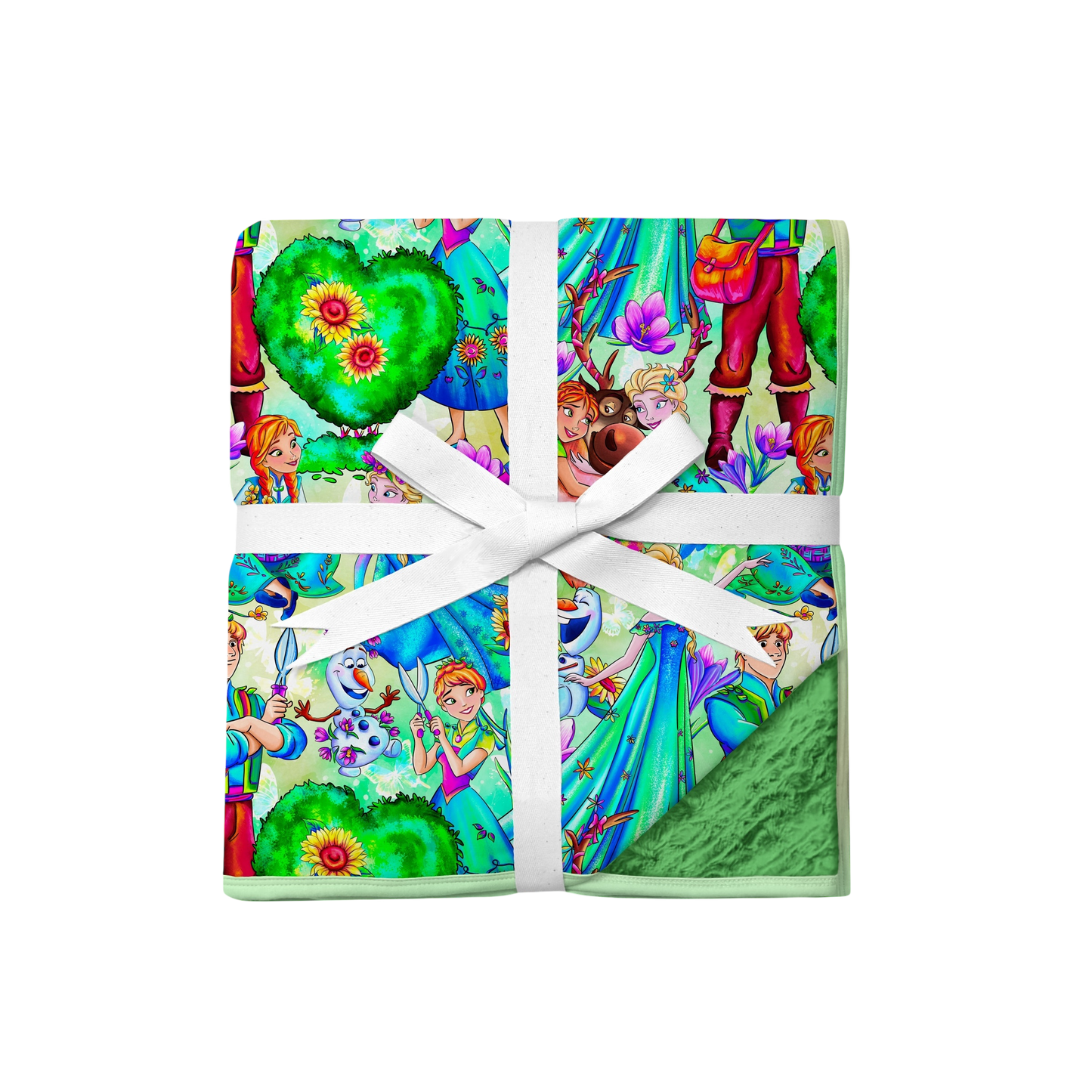 Frosted Meadows 60" x 60" Bamboo Minky Blanket