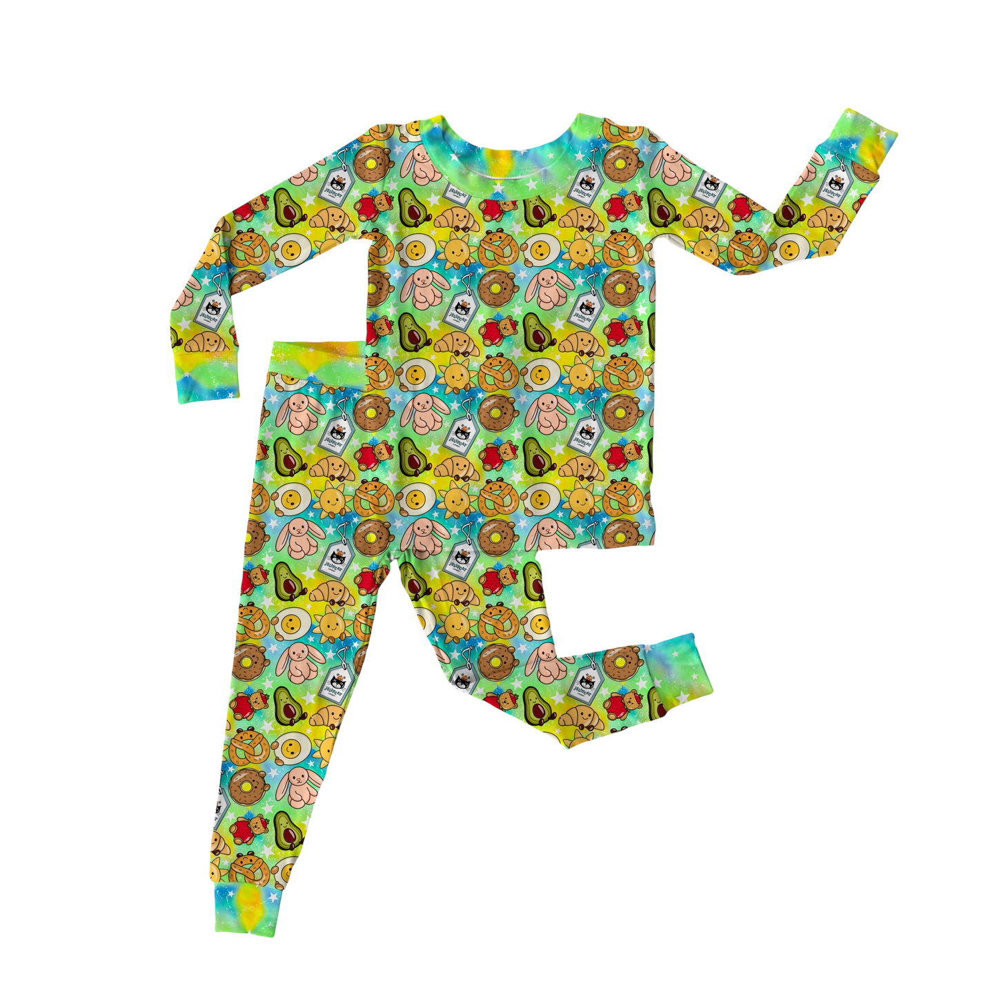 Fuzzy Friends Two Piece Long Sleeve Pant Set