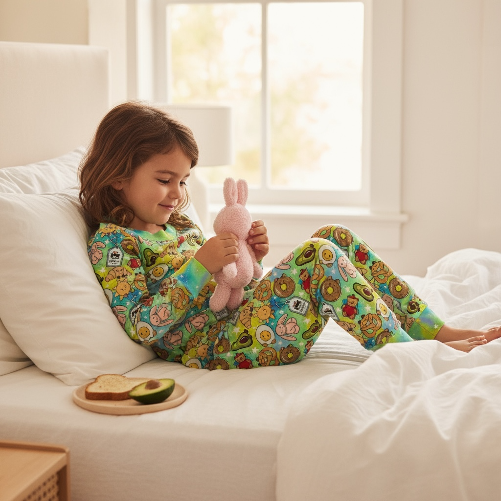 Fuzzy Friends Two Piece Long Sleeve Pant Set
