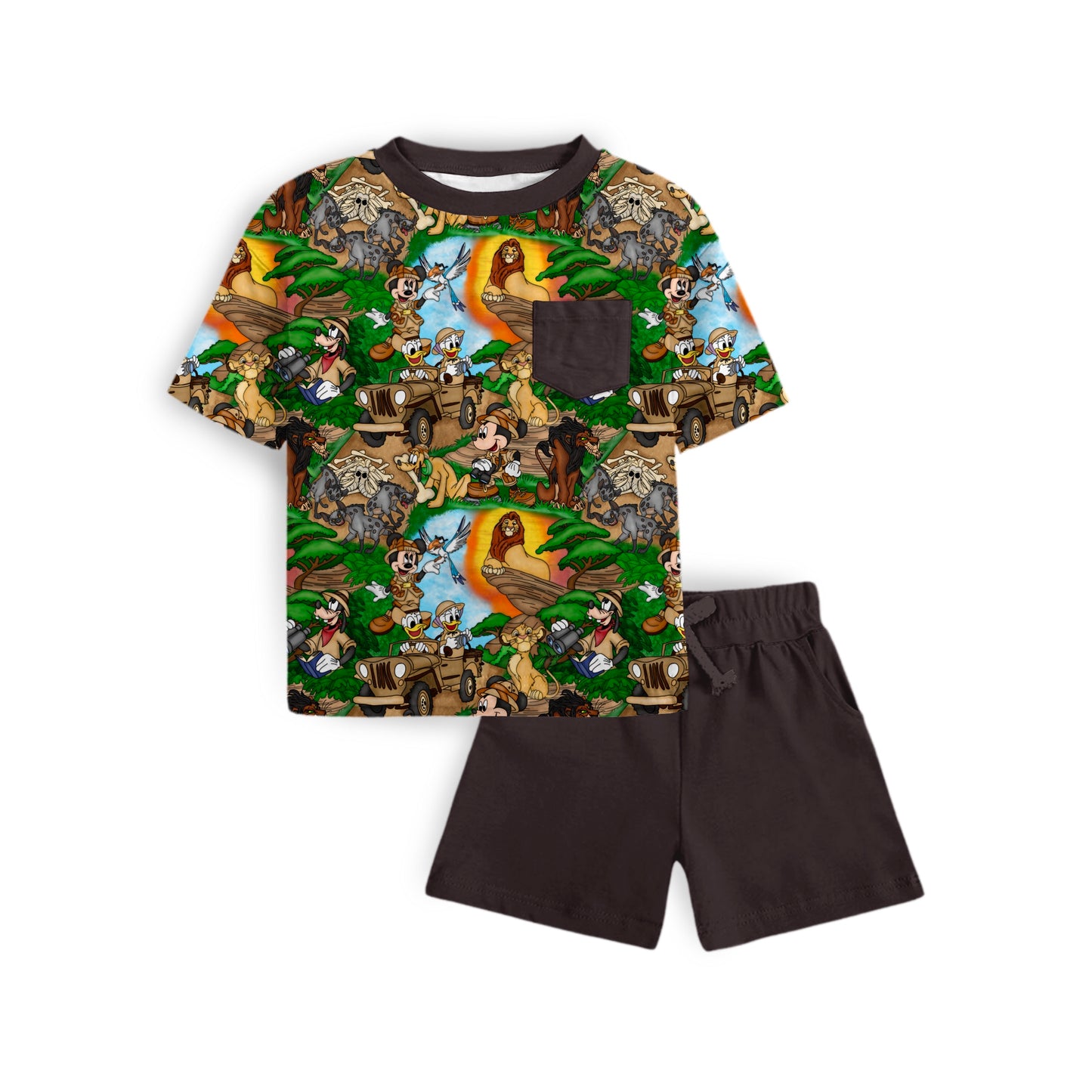 Wild Wanderers Pocket Tee and Short Set