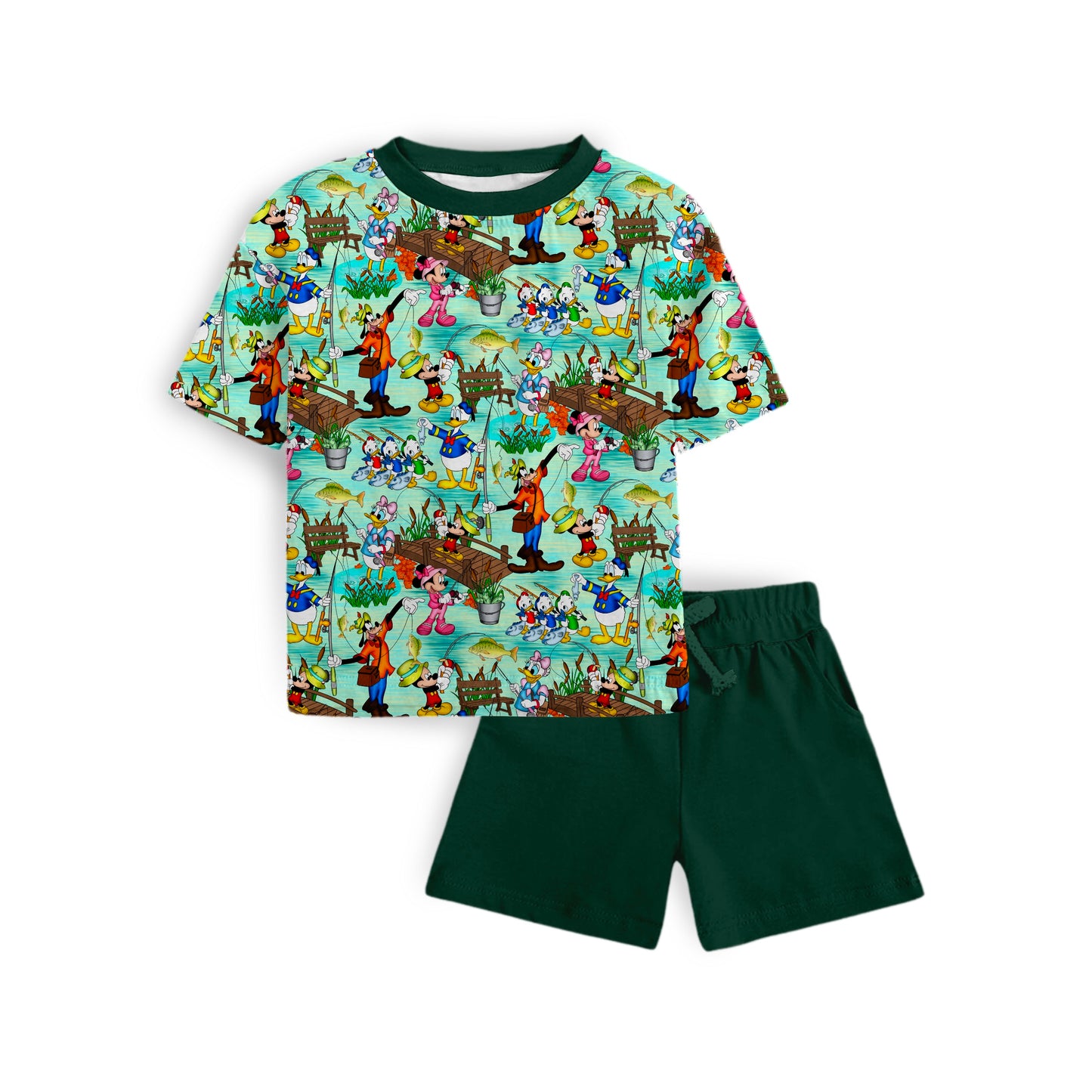Gone Fishing Tee and Short Daywear Set