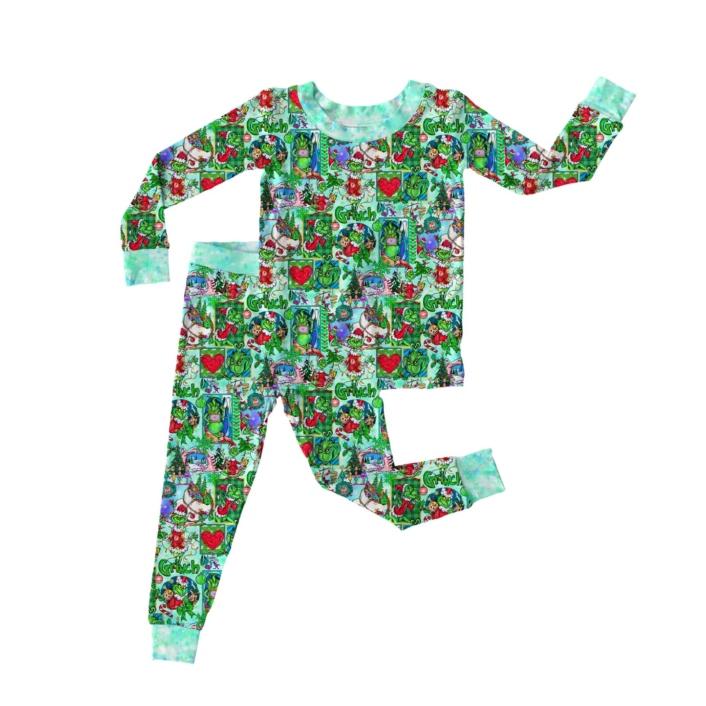 Green & Merry Long Sleeve Pant Set