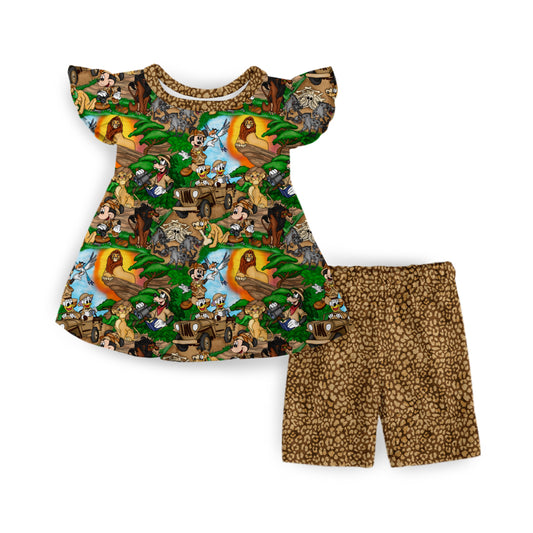 Wild Wanderers Flutter Sleeve and Short Peplum Set