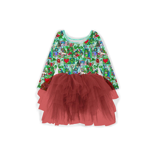 Green & Merry Bamboo Tulle Dress