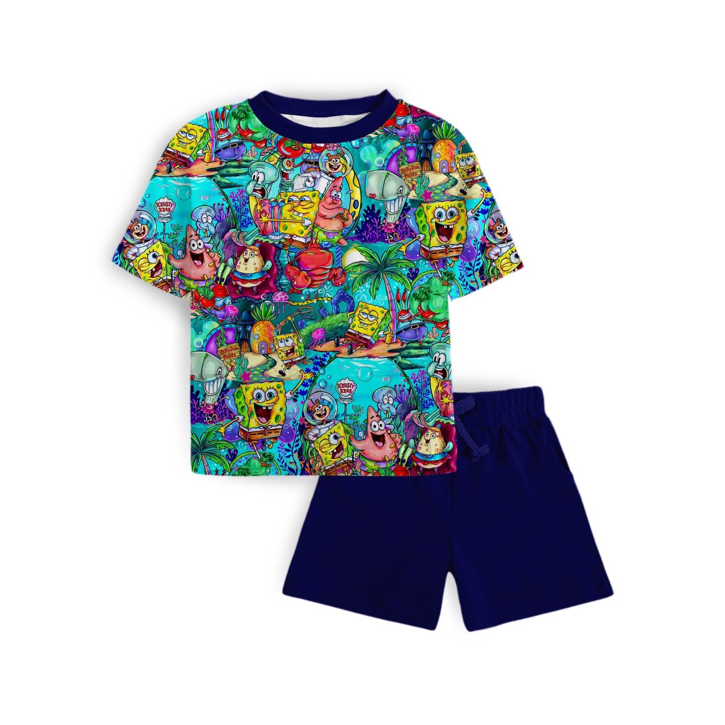 Ocean of Smiles Tee and Short Daywear Set