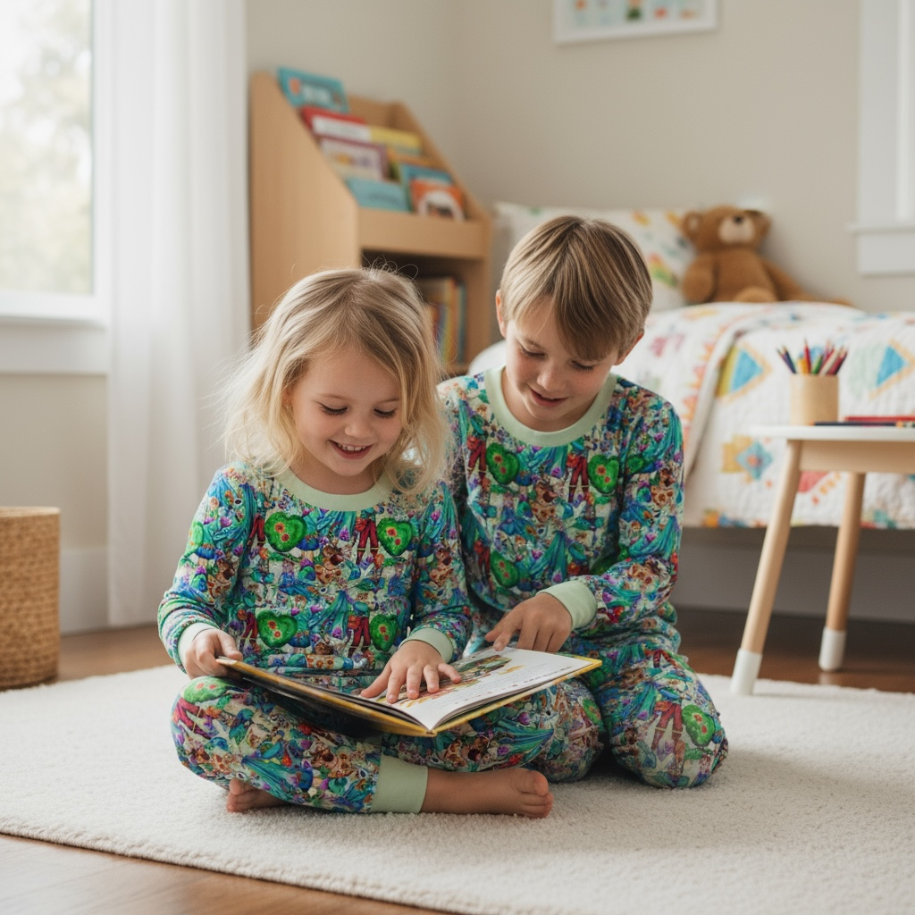 Frosted Meadows Two Piece Long Sleeve Pant Set