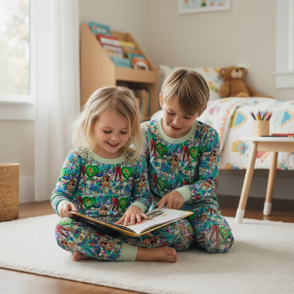 Frosted Meadows Two Piece Long Sleeve Pant Set