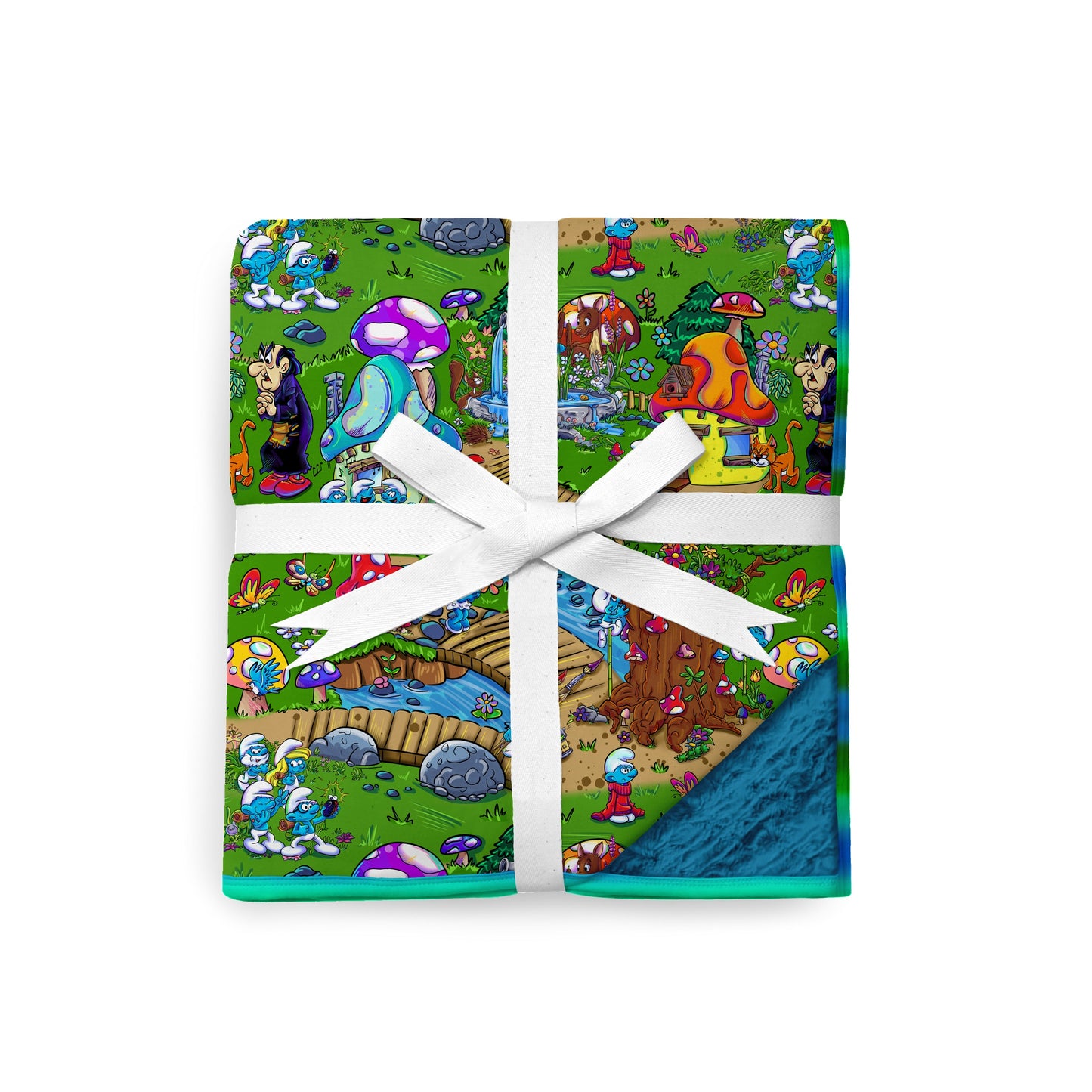 Mini Blue Crew 80" x 60" Bamboo Minky Blanket