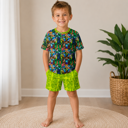 Build Mode Tee and Short Daywear Set