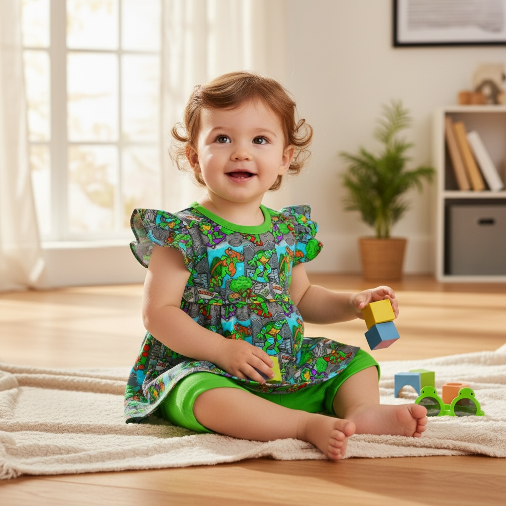 Radical Riders Flutter Sleeve Peplum Set