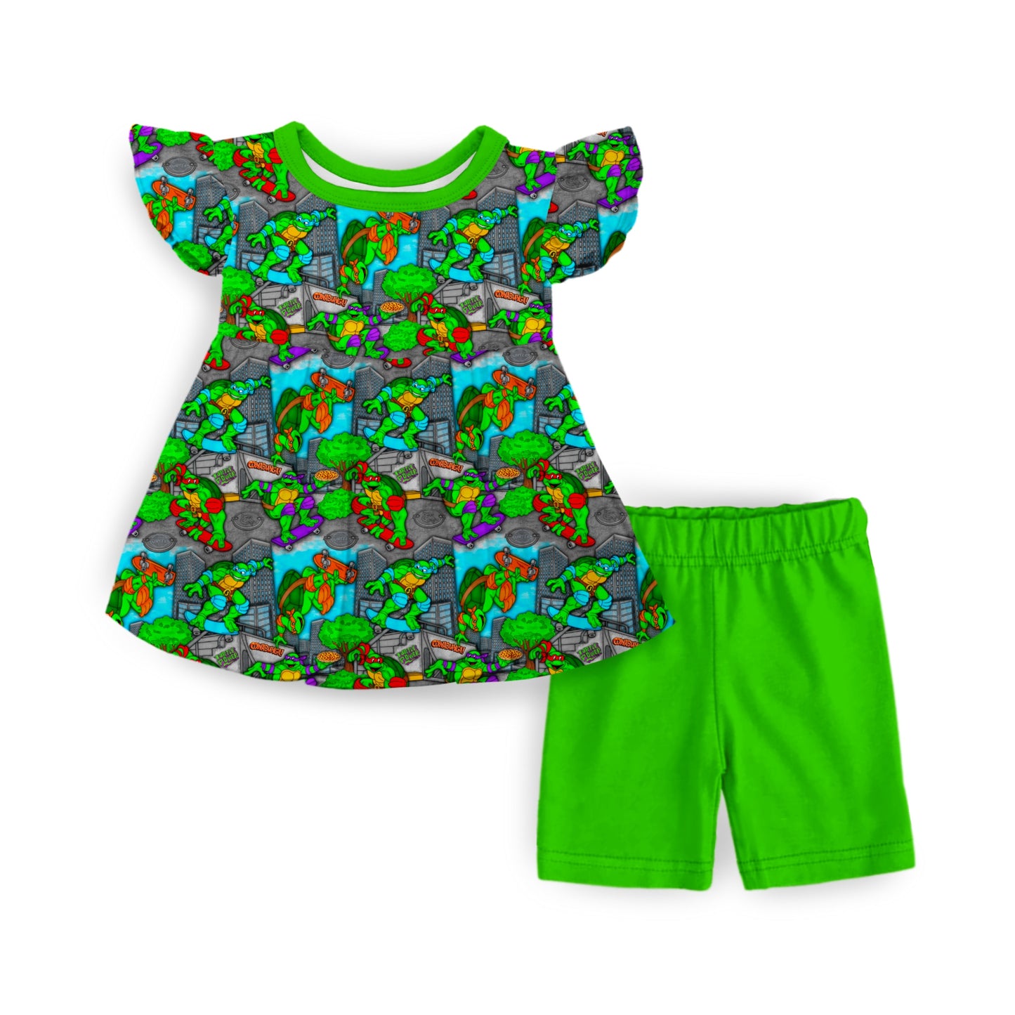 Radical Riders Flutter Sleeve Peplum Set
