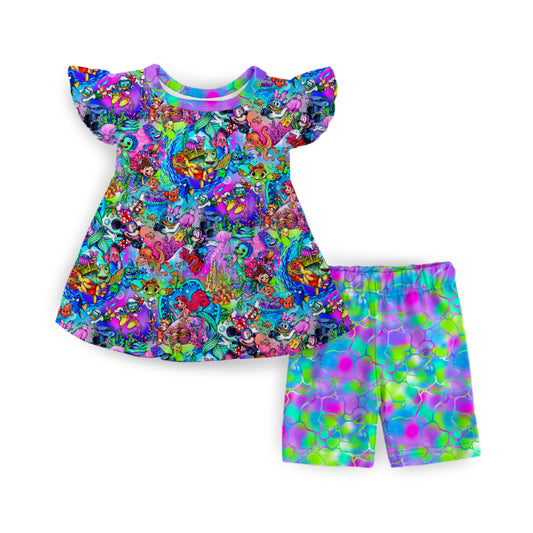 Underwater Pals Flutter Sleeve Peplum Set