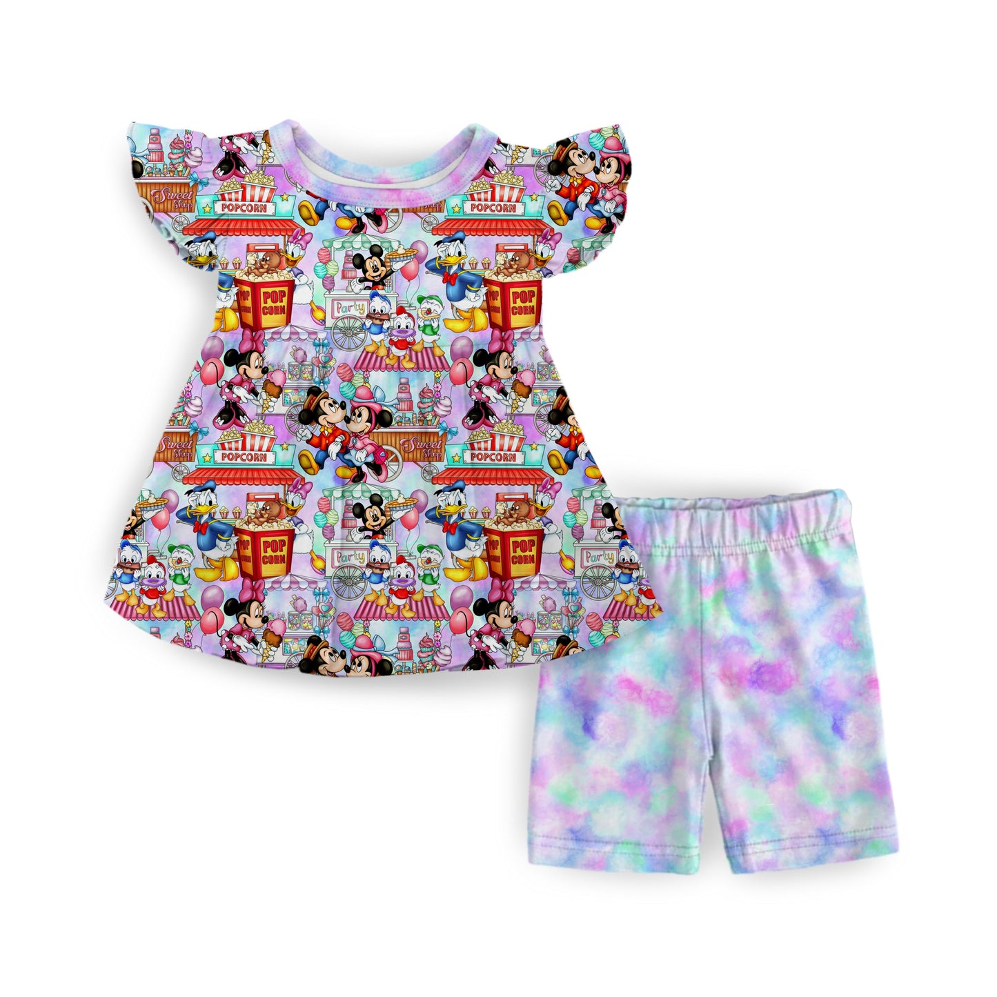 Carnival Dreams Flutter Sleeve Peplum Set