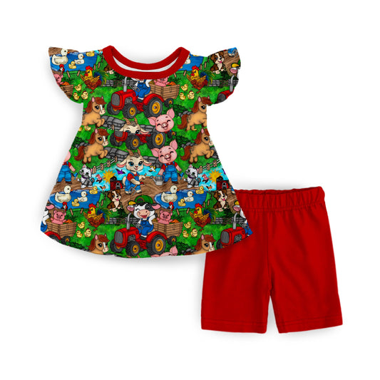 Barnyard Buddies Flutter Sleeve Peplum Set