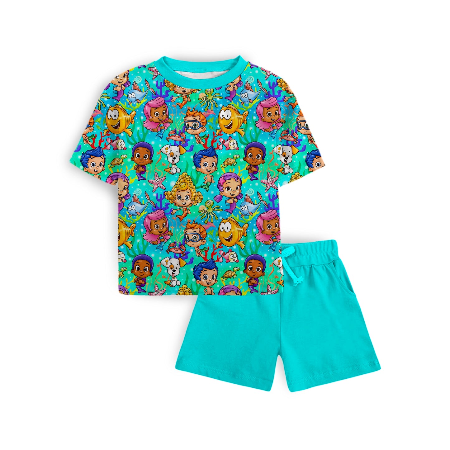 Splash Squad Tee and Short Daywear Set
