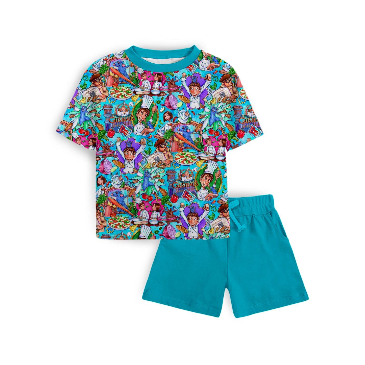 Tiny Gourmet Tee and Short Daywear Set