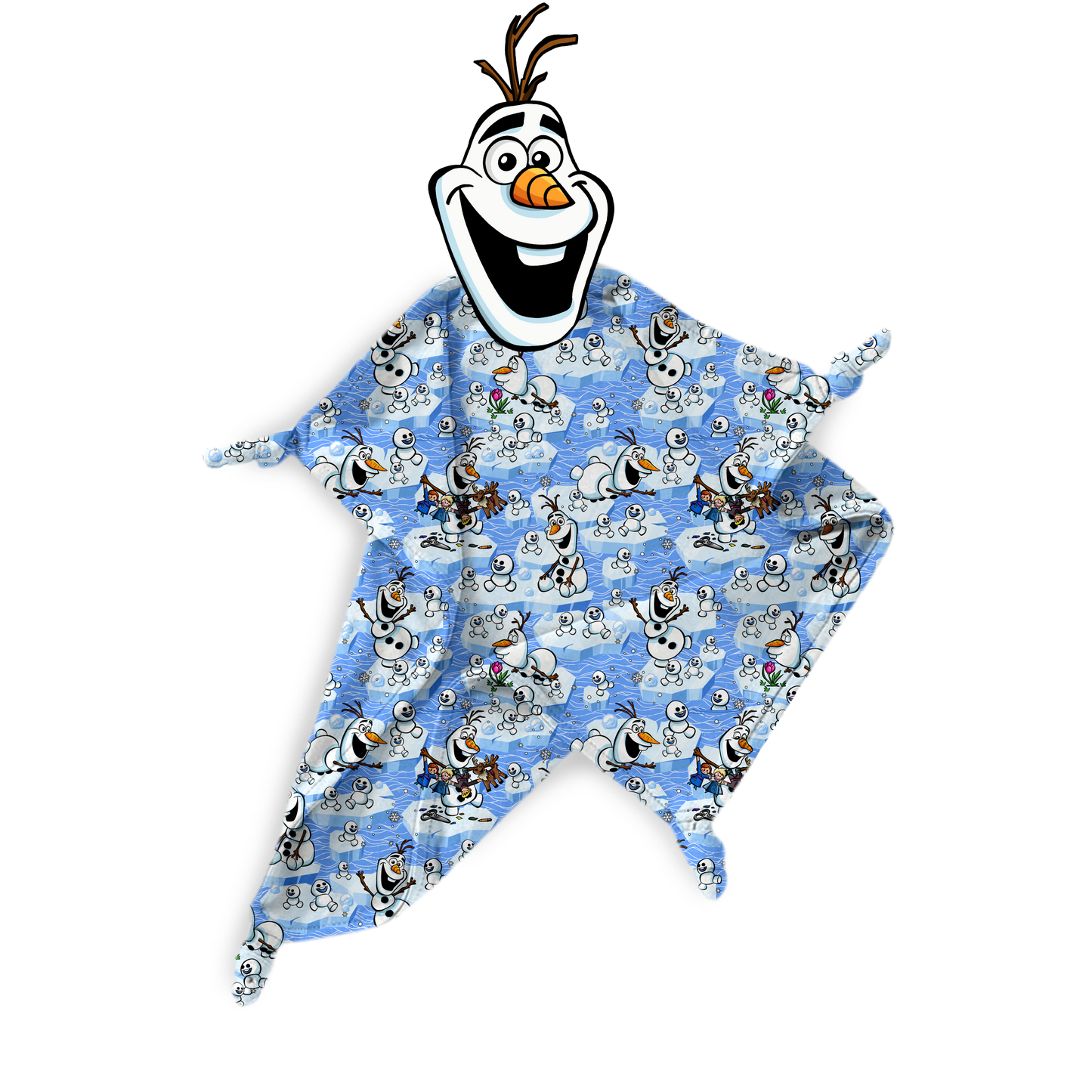 Snowman Style 14"x14" Bamboo Lovey