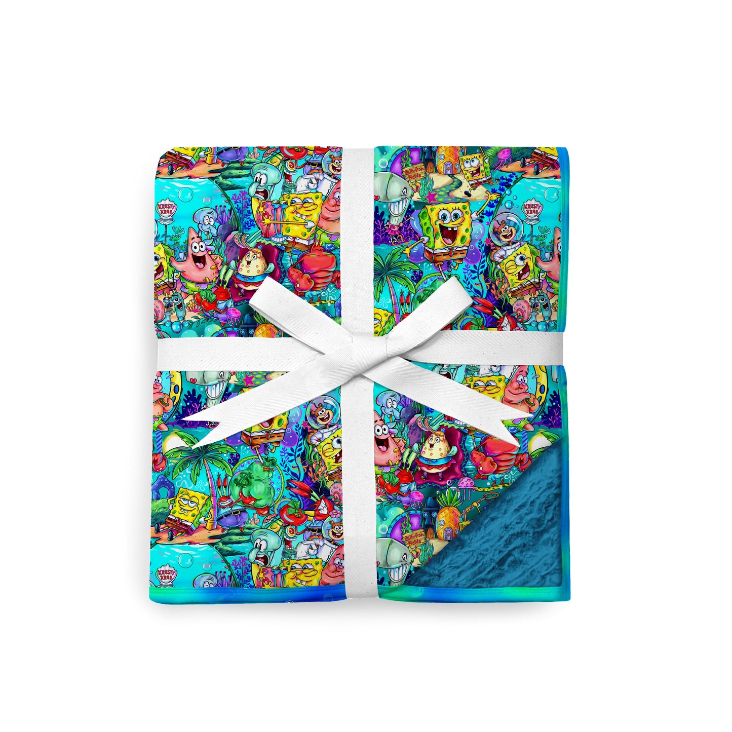 Ocean of Smiles 80" x 60" Bamboo Minky Blanket
