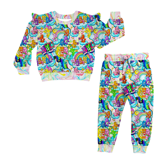 Cozy Hugs Flutter Sleeve French Terry Crewneck and Joggers