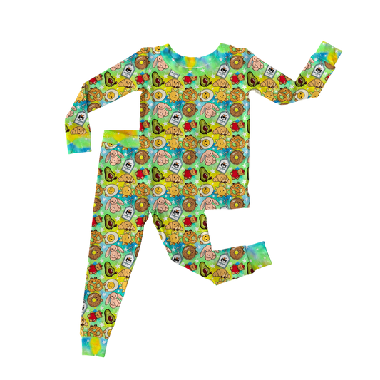 Fuzzy Friends Two Piece Long Sleeve Pant Set