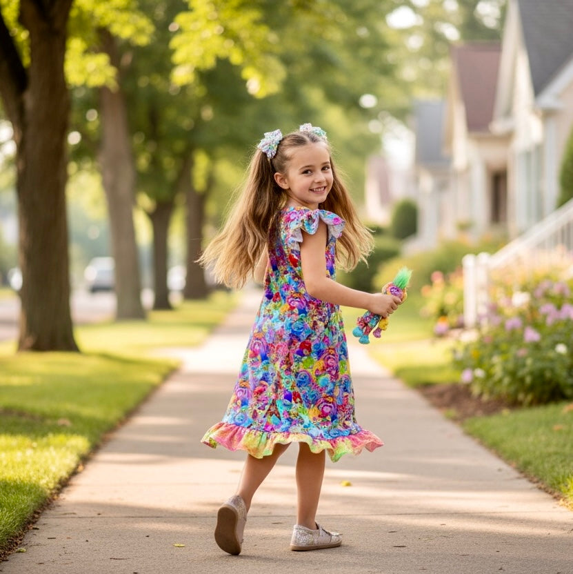 Tiny and Mighty Flutter Sleeve Dress