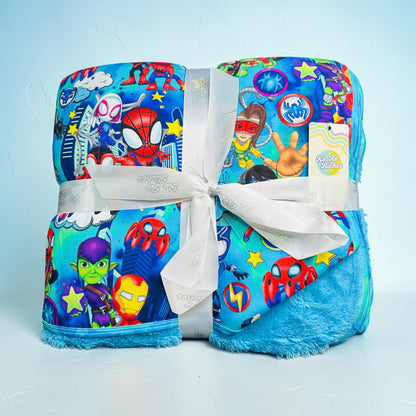Web Slingers 80" x 60" Bamboo Minky Blanket