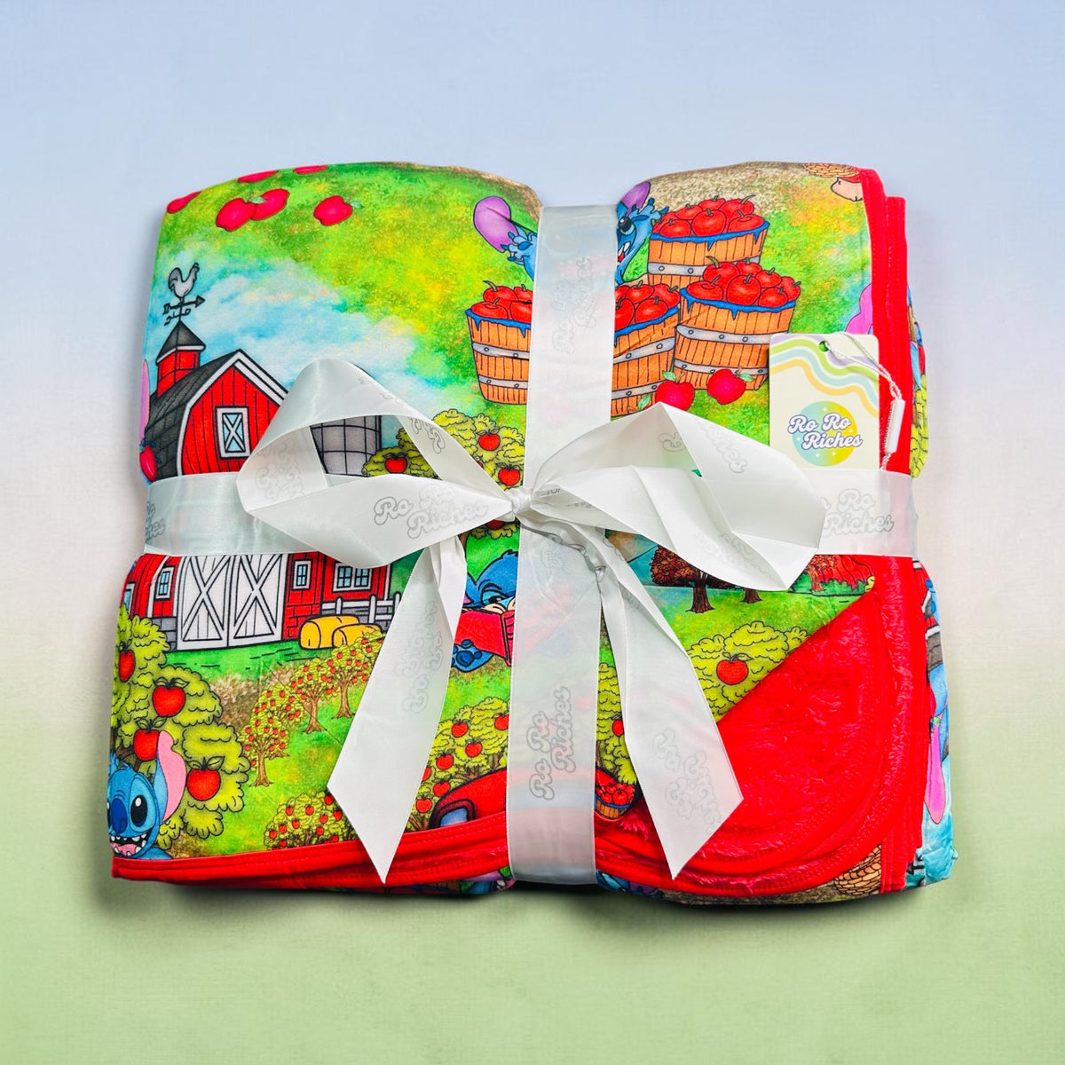 Orchard Friends 80" x 60" Bamboo Minky Blanket