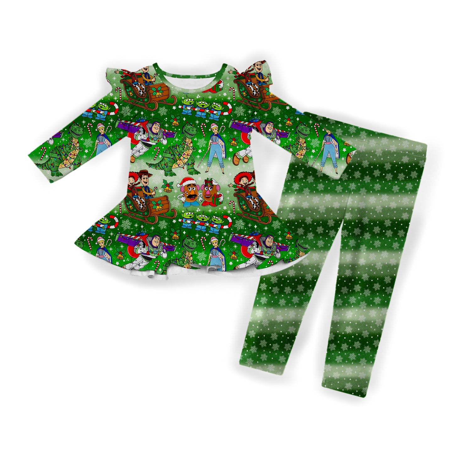 Holiday Round Up Flutter Sleeve Peplum Set