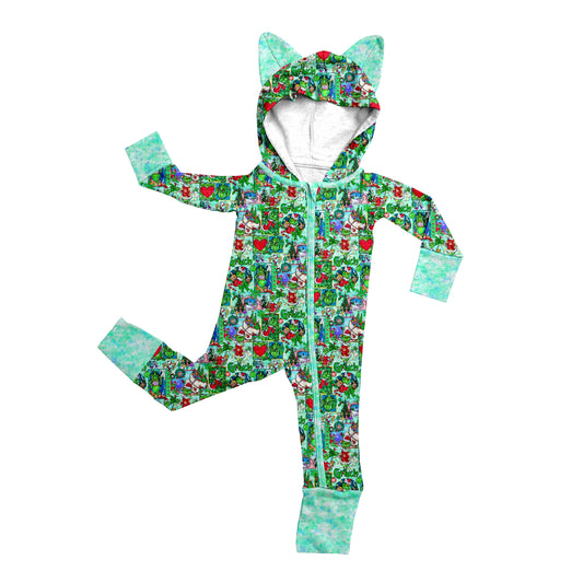 Green & Merry Hooded Romper