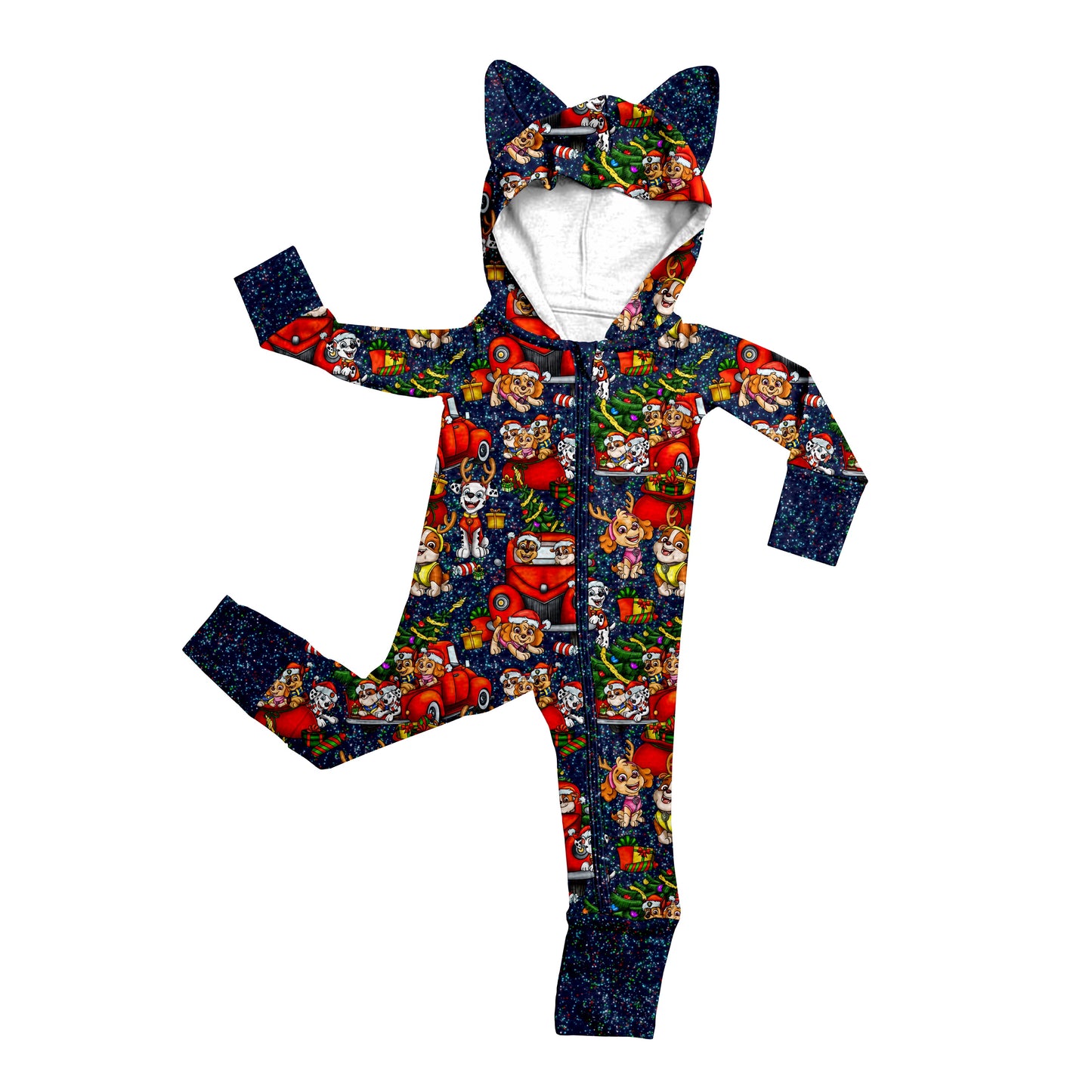 Puptastic Cheer Hooded Romper